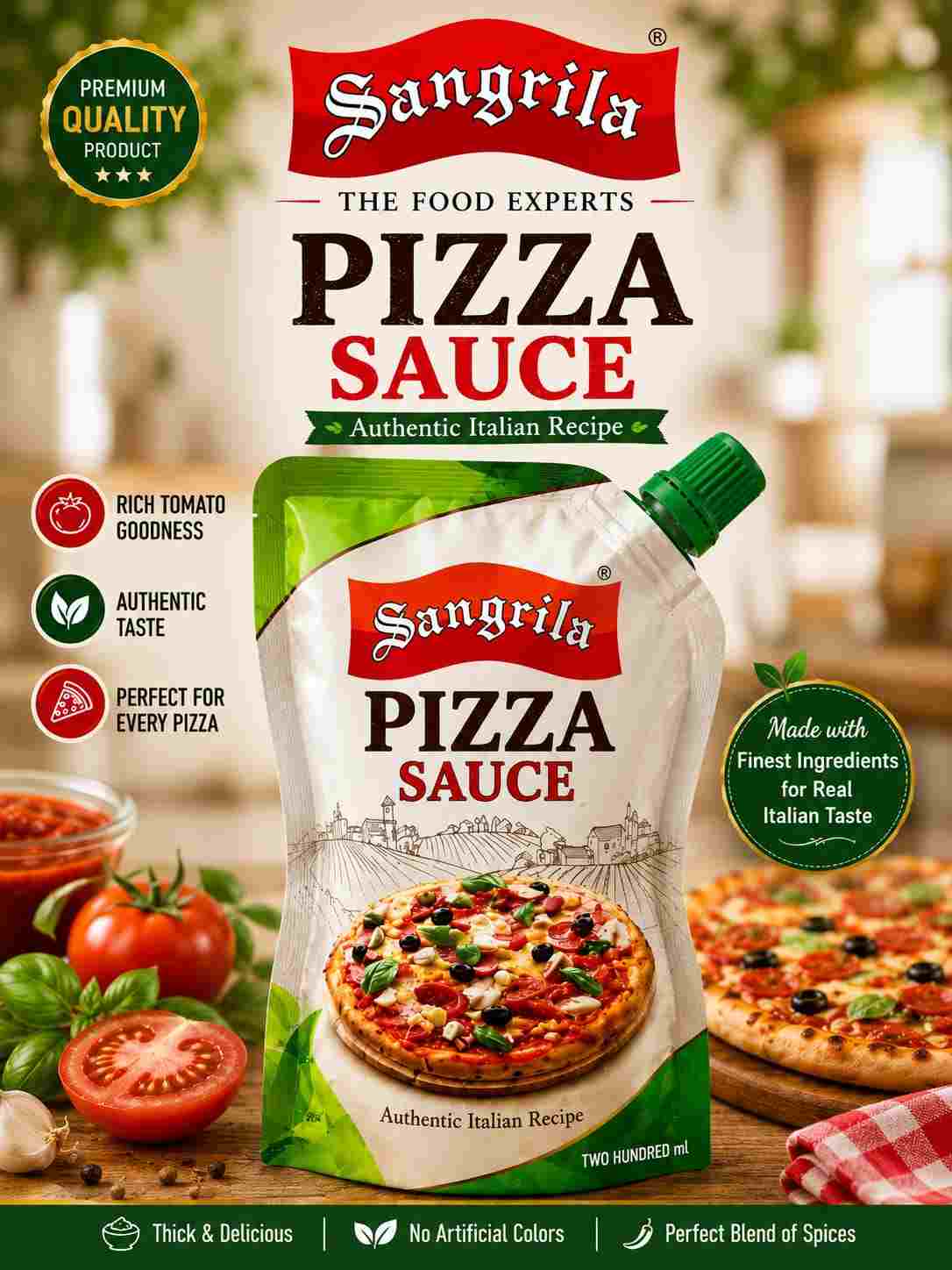 Sangrila Pizza Sauce – Authentic Italian Recipe | 200ml
