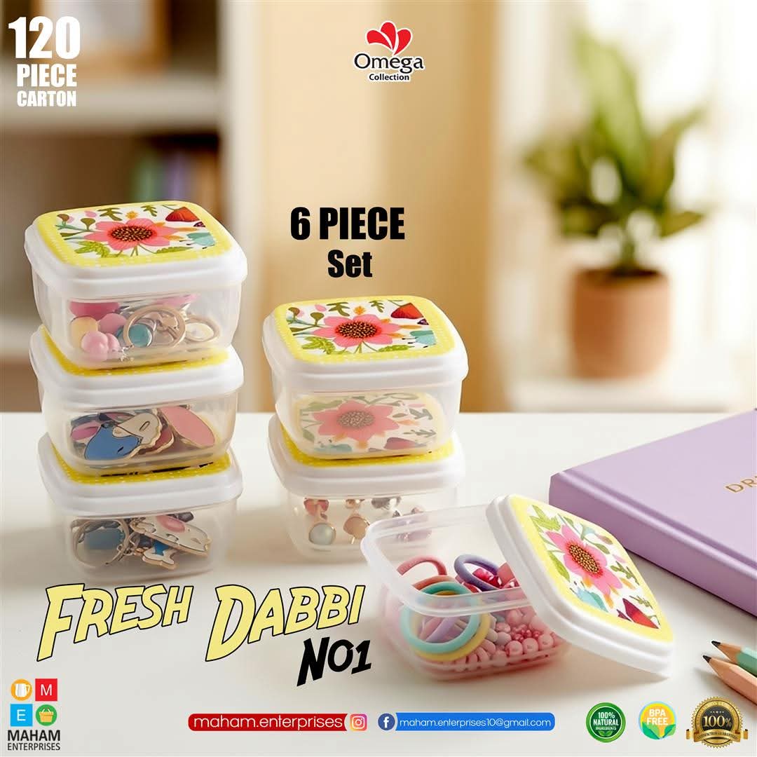 Omega Collection Fresh Dabbi No1 – 6 Piece Set | BPA Free Storage Containers