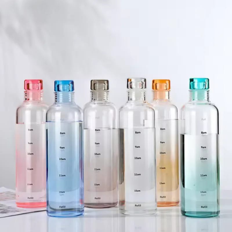 Time Marker Water Bottle – Motivational Hydration Bottle with Hourly Reminders