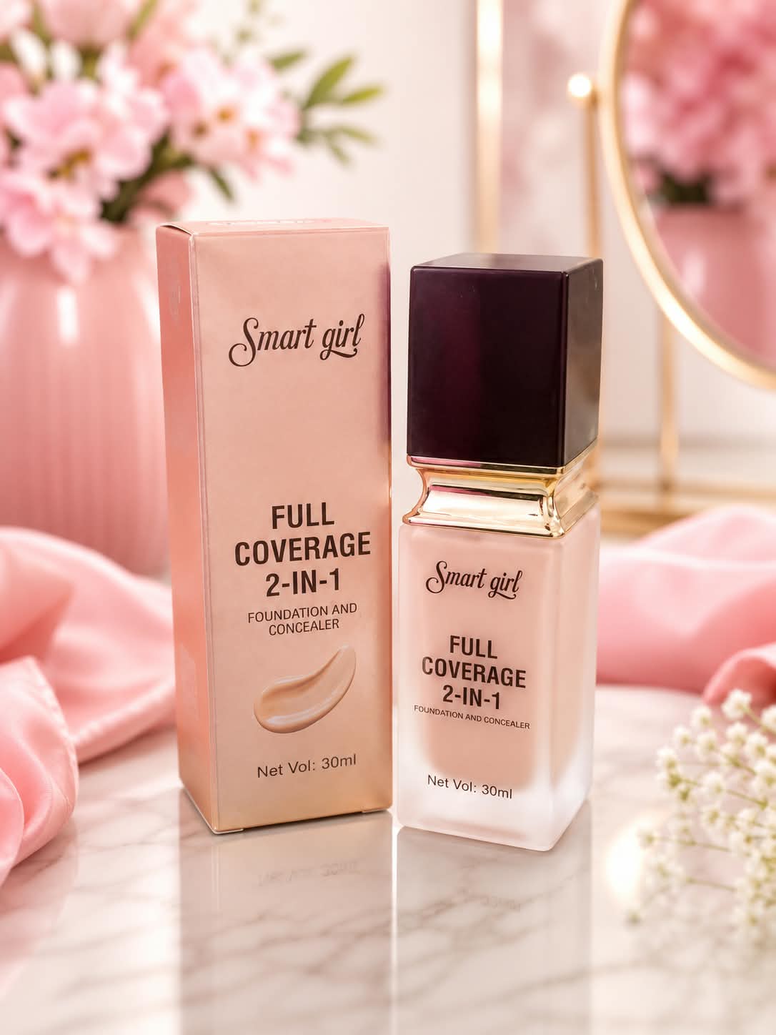 Smart Girl Full Coverage 2-in-1 Foundation & Concealer | 30ml