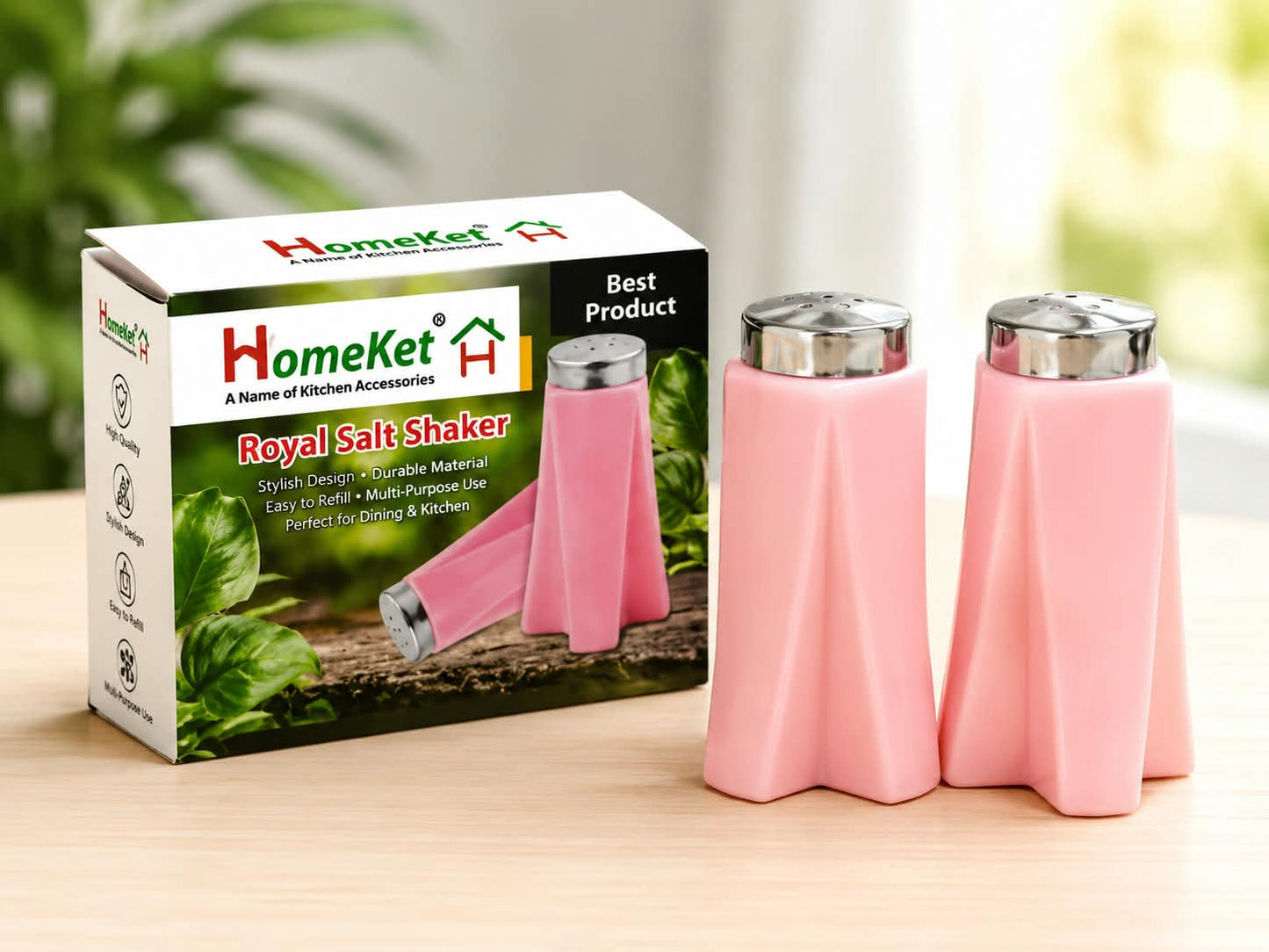 HomeKet Royal Salt Shaker – Stylish Kitchen & Dining Set