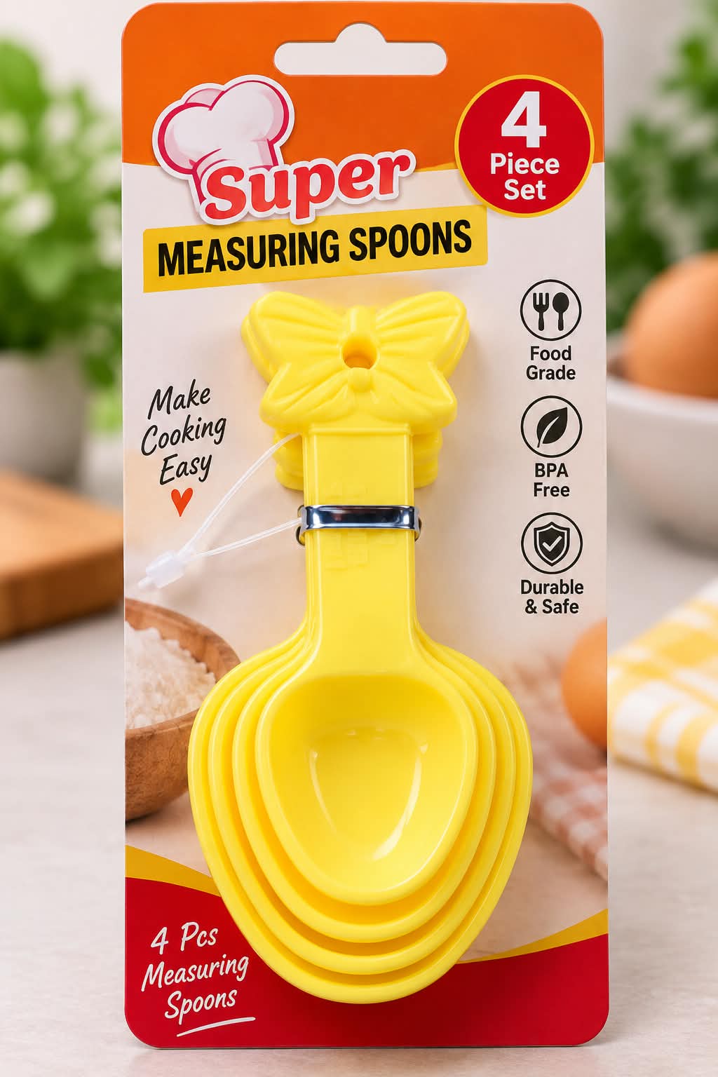 Super Measuring Spoons ā 4 Piece Set | BPA Free Food Grade