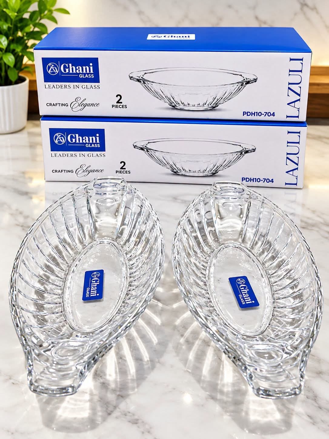Ghani Glass 2-Piece Serving Bowl Set