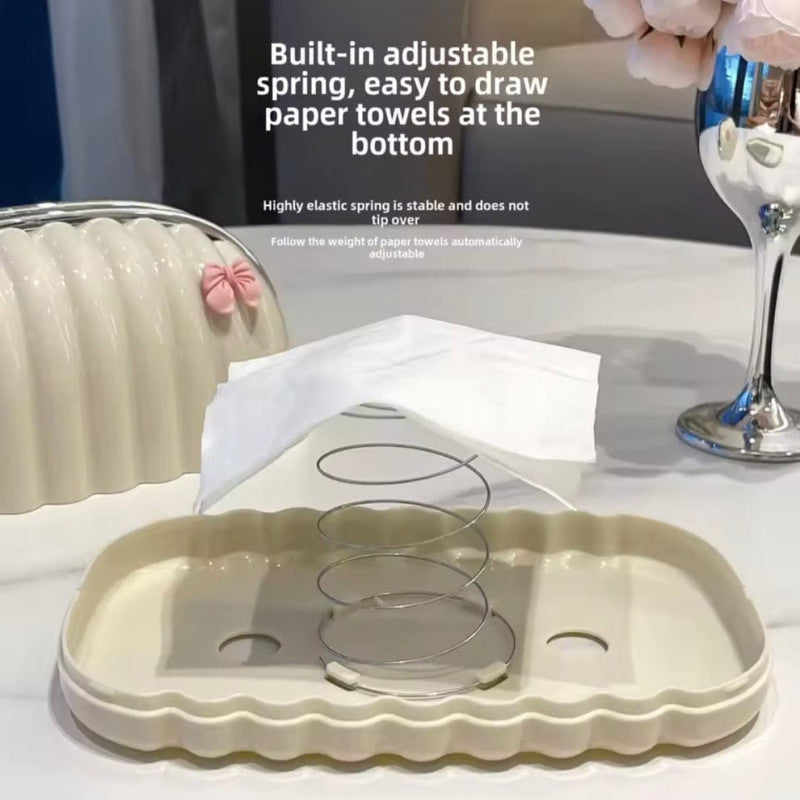 Handbag-Style Tissue Box with Spring Holder