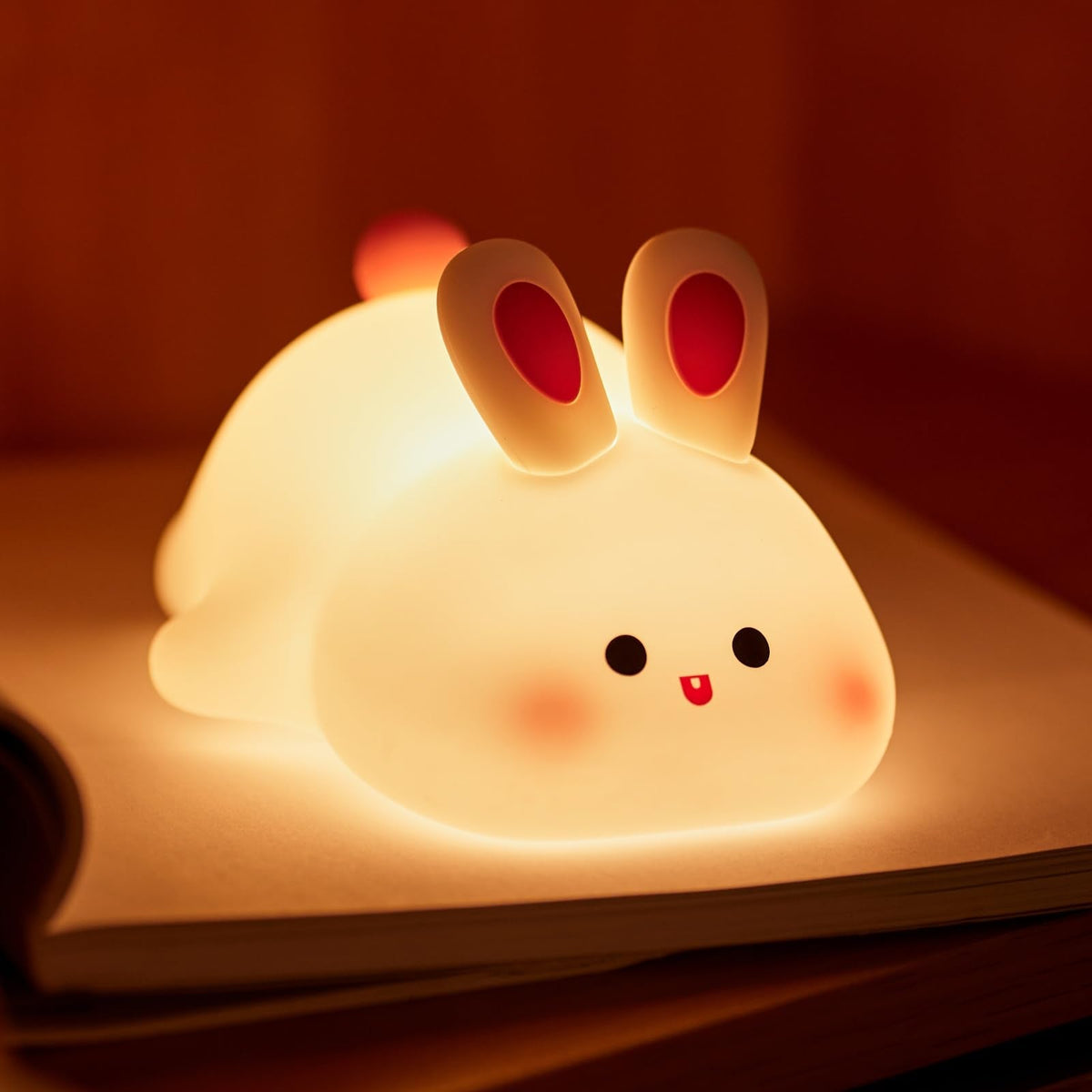 Big Face Rabbit Soft Silicone Night Light