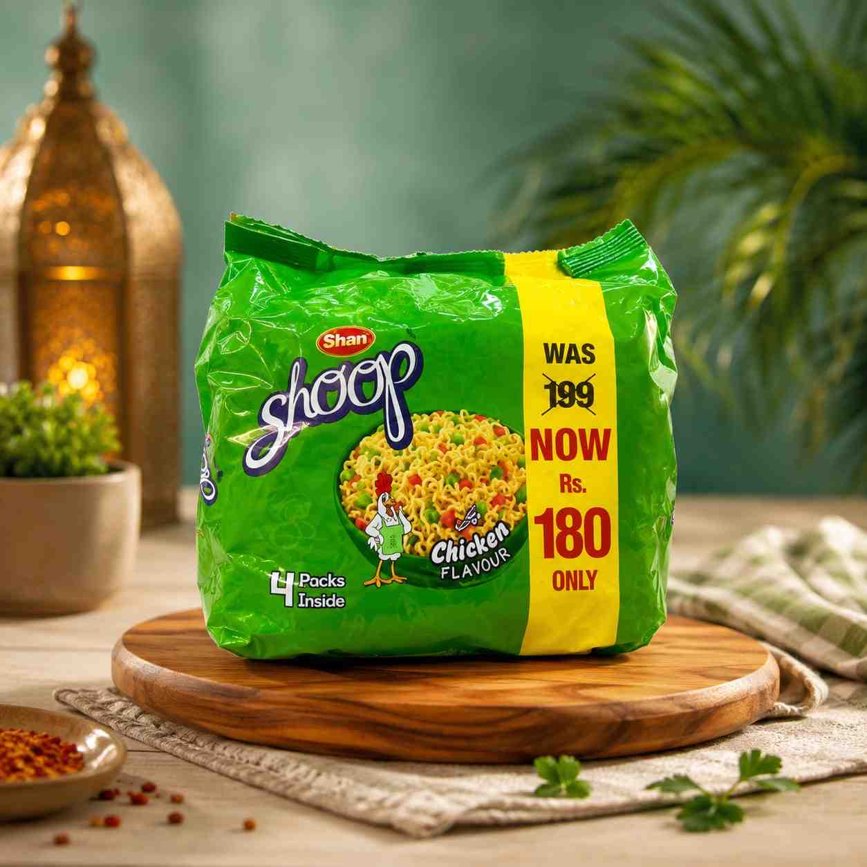 Shan Shoop Chicken Flavour Noodles (4 Packs)
