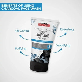 Saeed Ghani Activated Charcoal Face Wash – Detox & Cleanse with Menthol