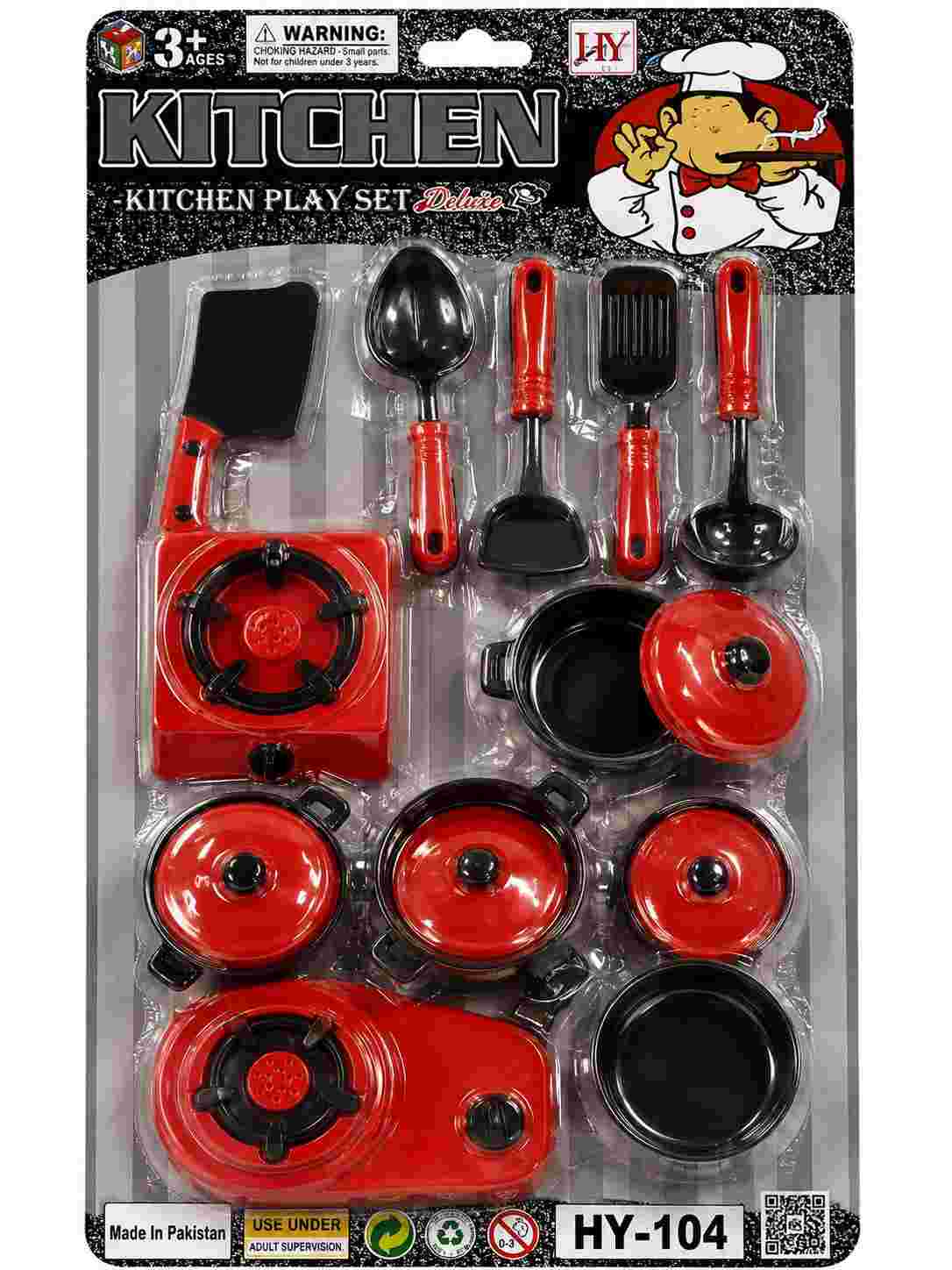 Kitchen Play Set Deluxe – HY-104 | Kids Toy Cooking Set (Made in Pakistan)
