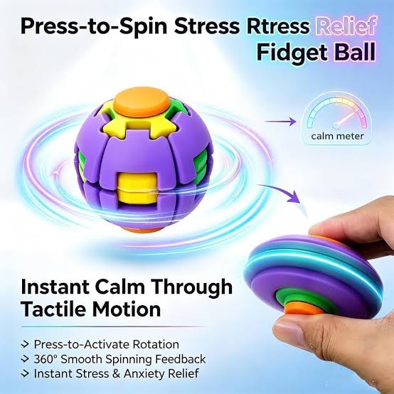 Press-to-Spin Fidget Ball