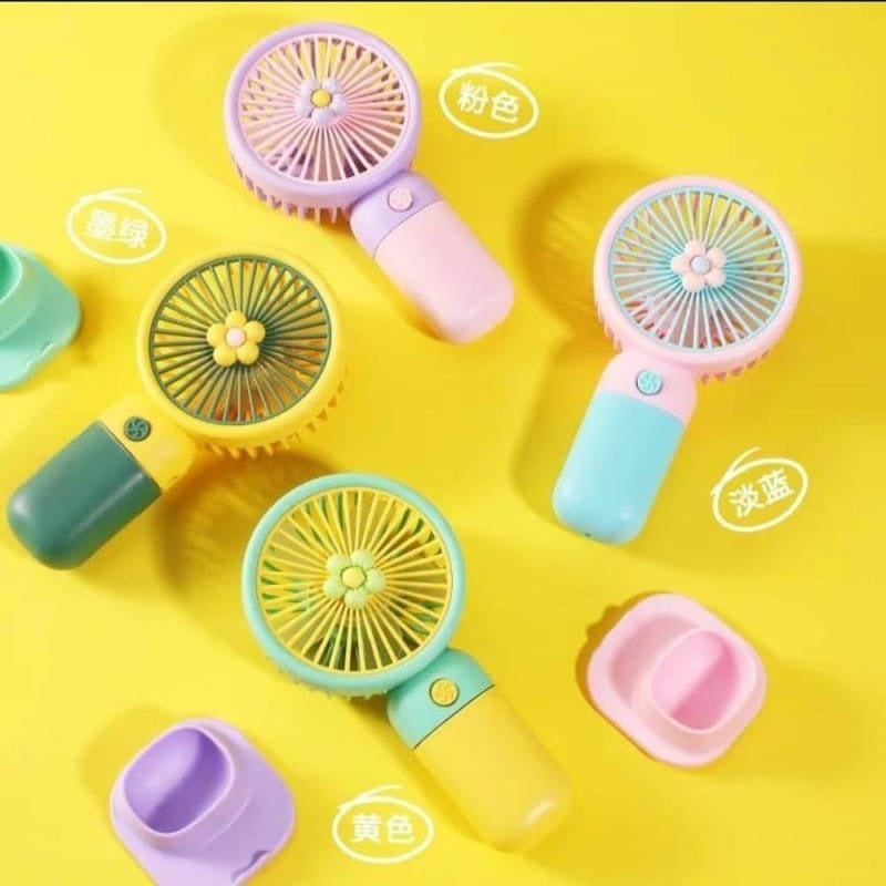Cute Mini Handheld Fan – Portable USB Rechargeable (Pastel Colors)