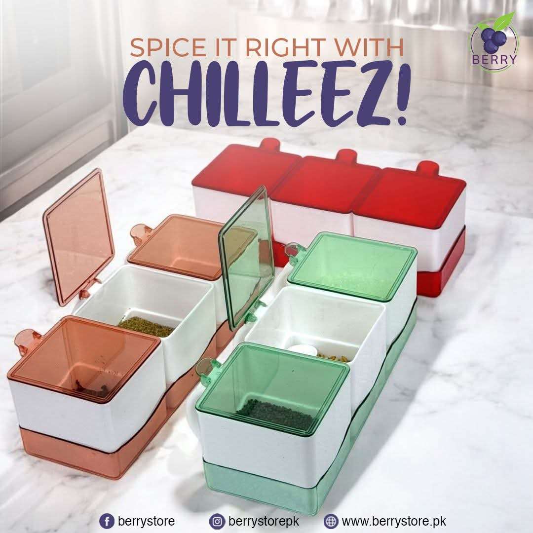 Chilleez Spice Box – 4-Compartment Masala Organizer