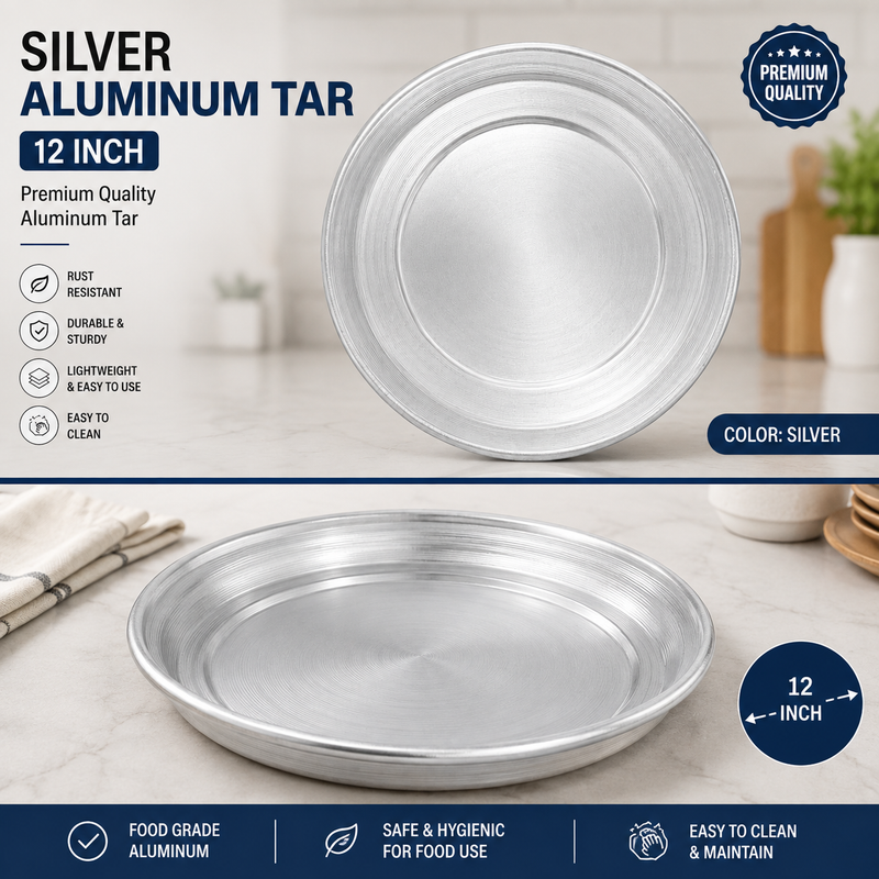 Silver Aluminum Tray 12 Inch