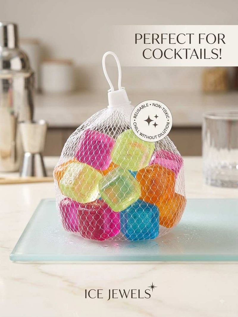 Ice Jewels Reusable Ice Cubes – Colorful, Non-Toxic & Chill Without Dilution