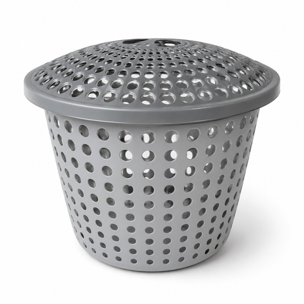 Plastic Laundry Basket with Lid
