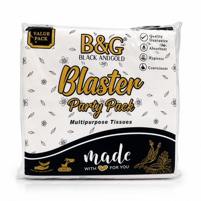 B&G Black and Gold Blaster Party Pack – Multipurpose Tissues Value Pack