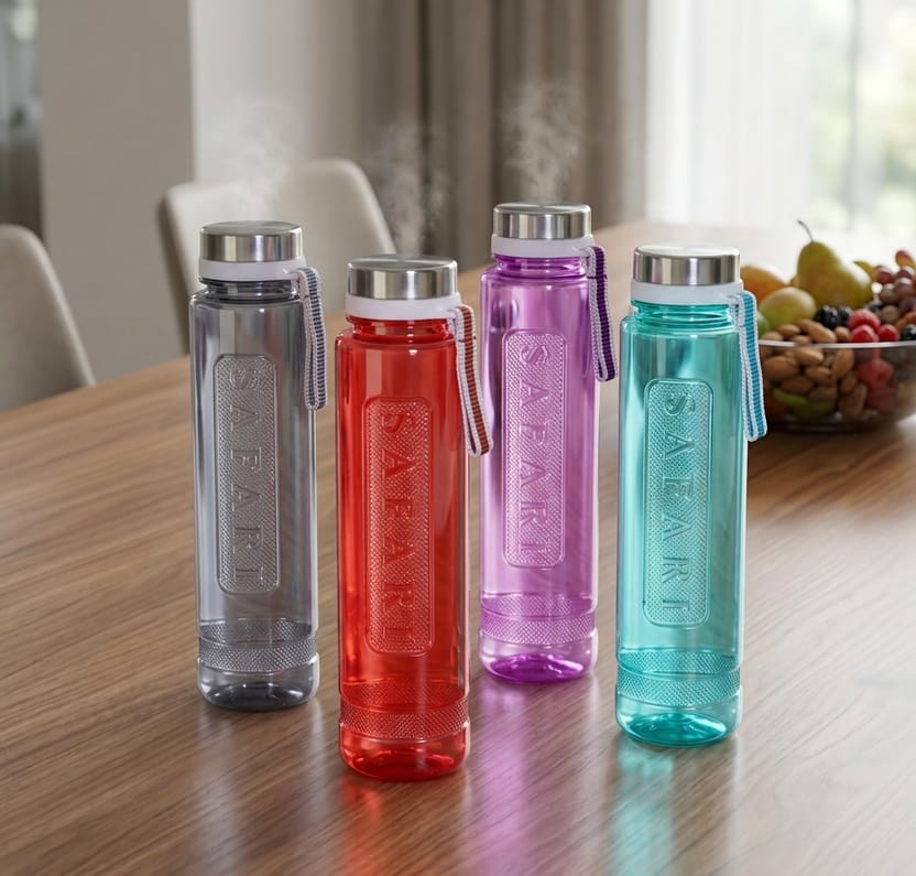 Safari Premium Water Bottle with Steel Cap & Carry Strap