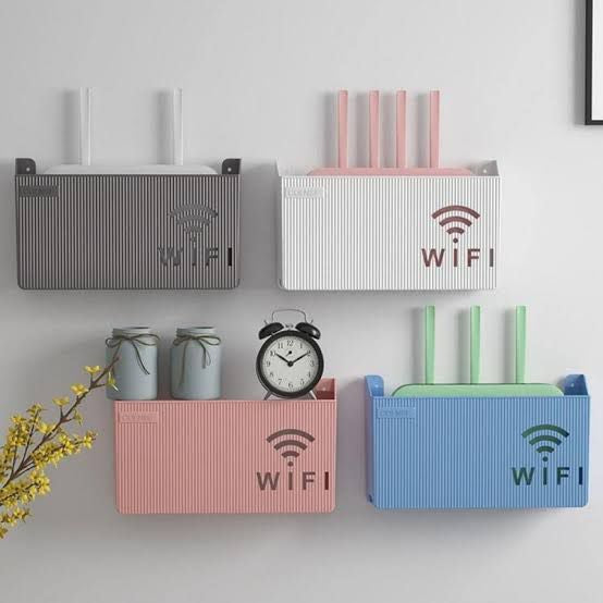 WiFi Router Wall Mount Storage Box – Cable Organizer Shelf