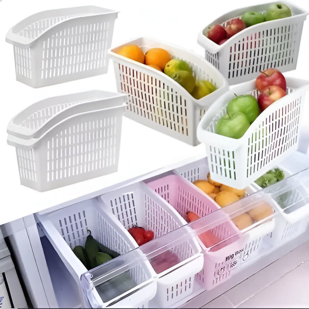 Fridge Organizer Baskets – Stackable Refrigerator Storage Bins
