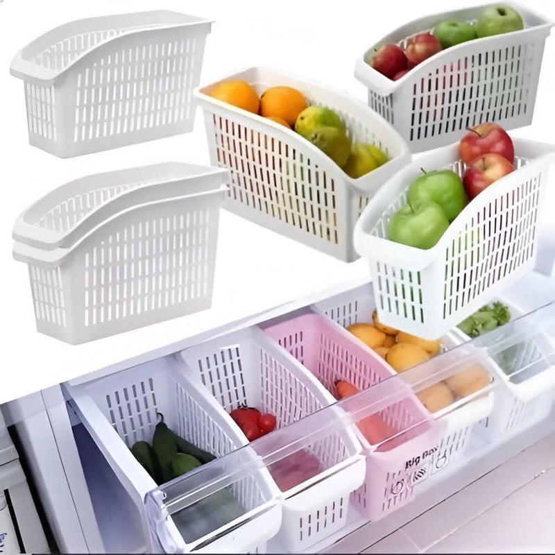 Fridge Organizer Baskets – Stackable Refrigerator Storage Bins