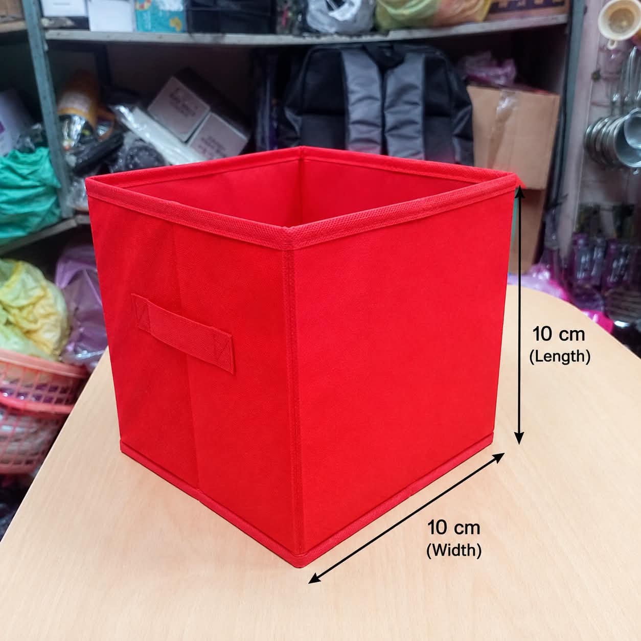 Foldable Fabric Storage Cube Box – 10×10 cm