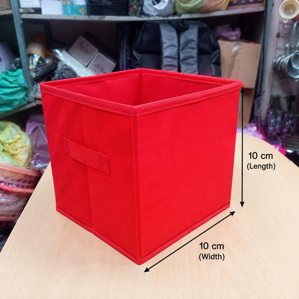 Foldable Fabric Storage Cube Box – 10×10 cm