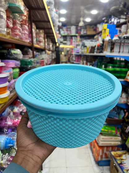 Collapsible Bowl with Strainer Lid