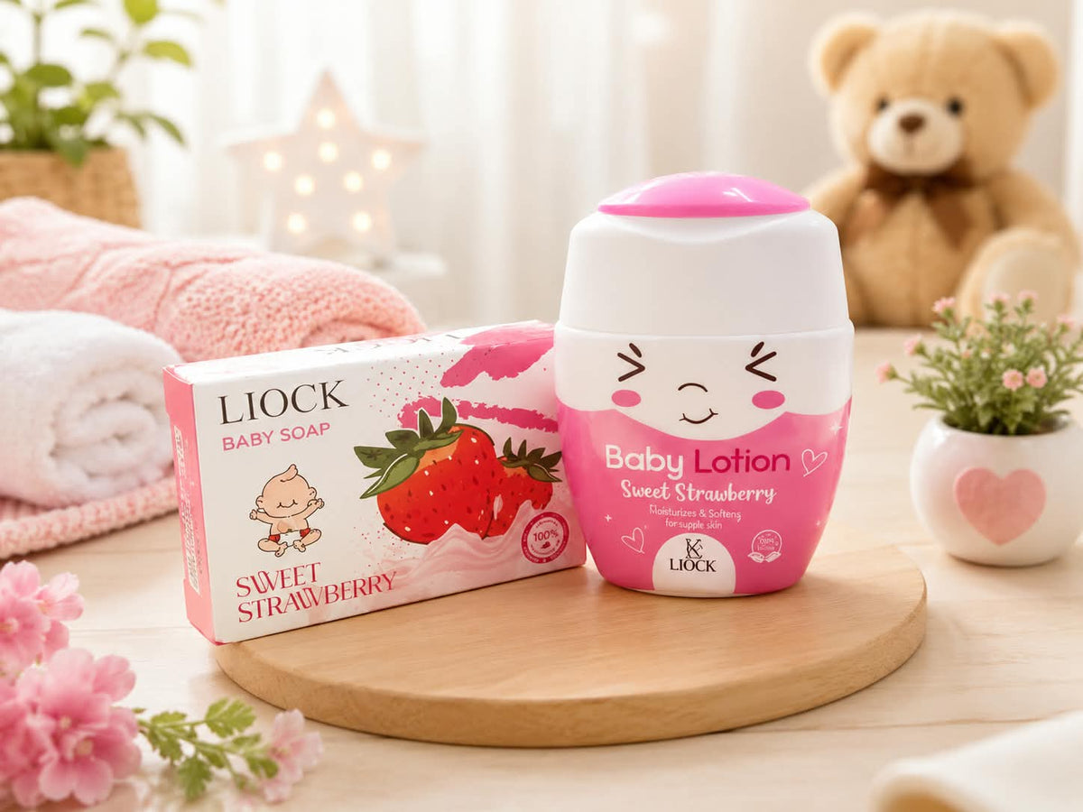 K-Liock Baby Sweet Strawberry Set – Baby Soap & Lotion
