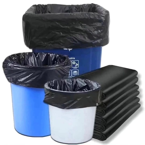 Black Garbage Bags – Heavy Duty Trash Bin Liners (Multiple Sizes)