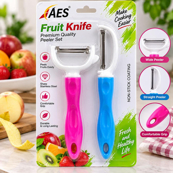 AES Fruit Knife – Premium Quality Peeler Set | Wide & Straight Peeler