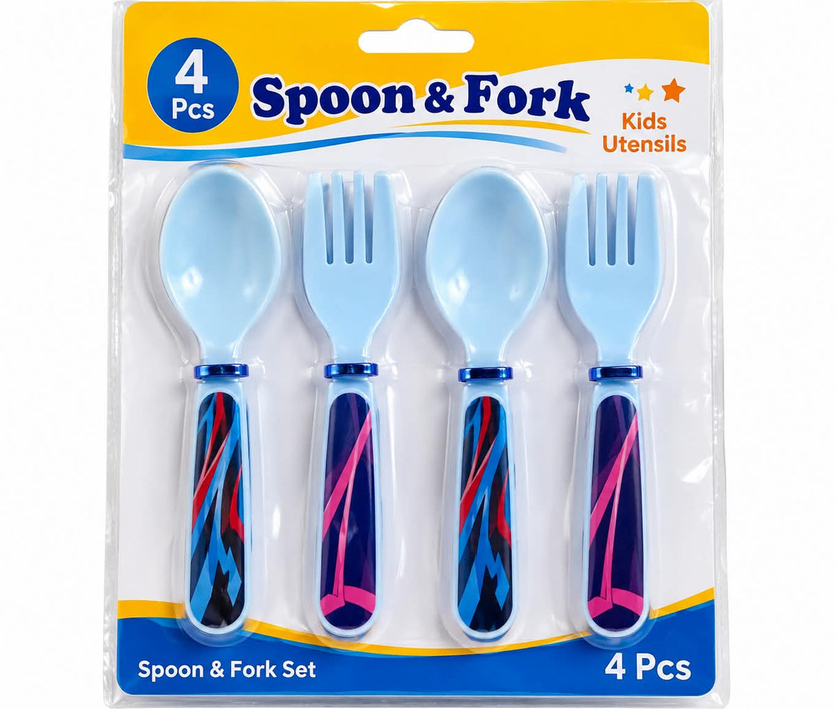 Kids Spoon & Fork Set – 4 Pcs | BPA Free Children Utensils