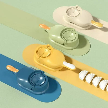 Dumpling Maker Mold Tool - 2-in-1 Dumpling & Wrapper Press, 4 Colors