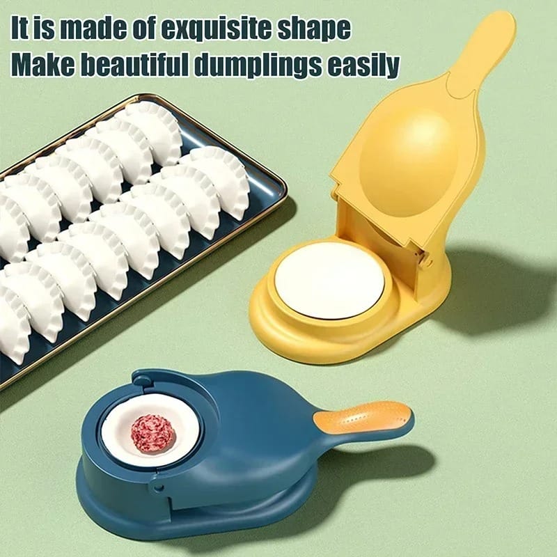 Dumpling Maker Mold Tool - 2-in-1 Dumpling & Wrapper Press, 4 Colors
