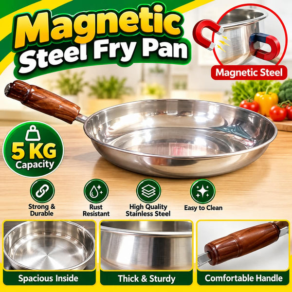 Magnetic Steel Fry Pan