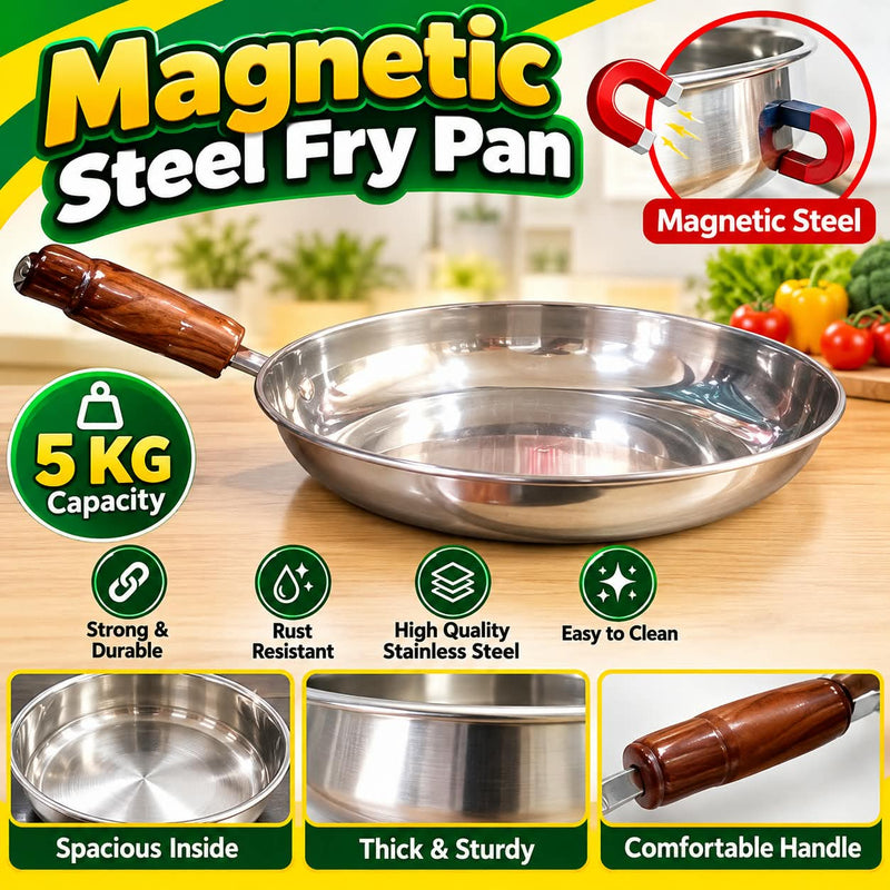 Magnetic Steel Fry Pan