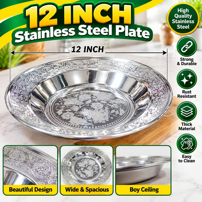 12 Inch Stainless Steel Plate