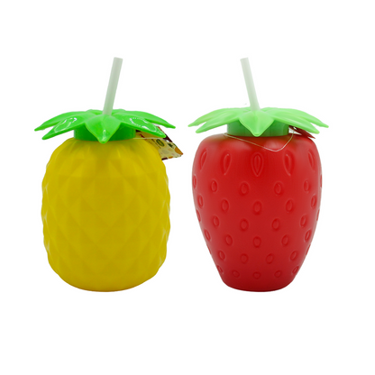 Fruit Shape Sipper Cup with Straw - Kids Drinking Cup (Strawberry / Pineapple / Grape)