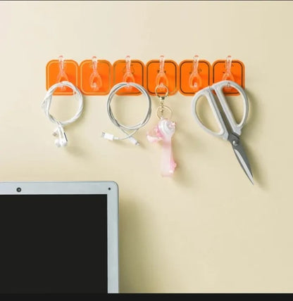 Self-Adhesive Wall Hooks – No Drill, Waterproof, Pack of 6