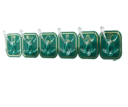 Self-Adhesive Wall Hooks – No Drill, Waterproof, Pack of 6