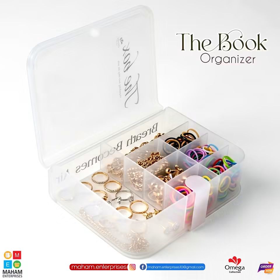 The Book Organizer – Multi-Compartment Storage Box