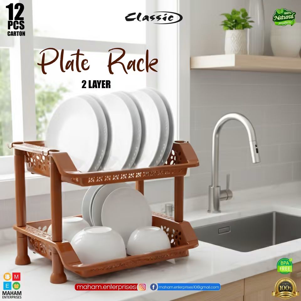 Classic 2-Tier Plate & Dish Drying Rack