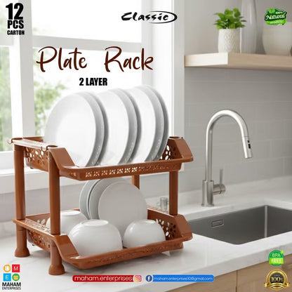 Classic 2-Tier Plate & Dish Drying Rack