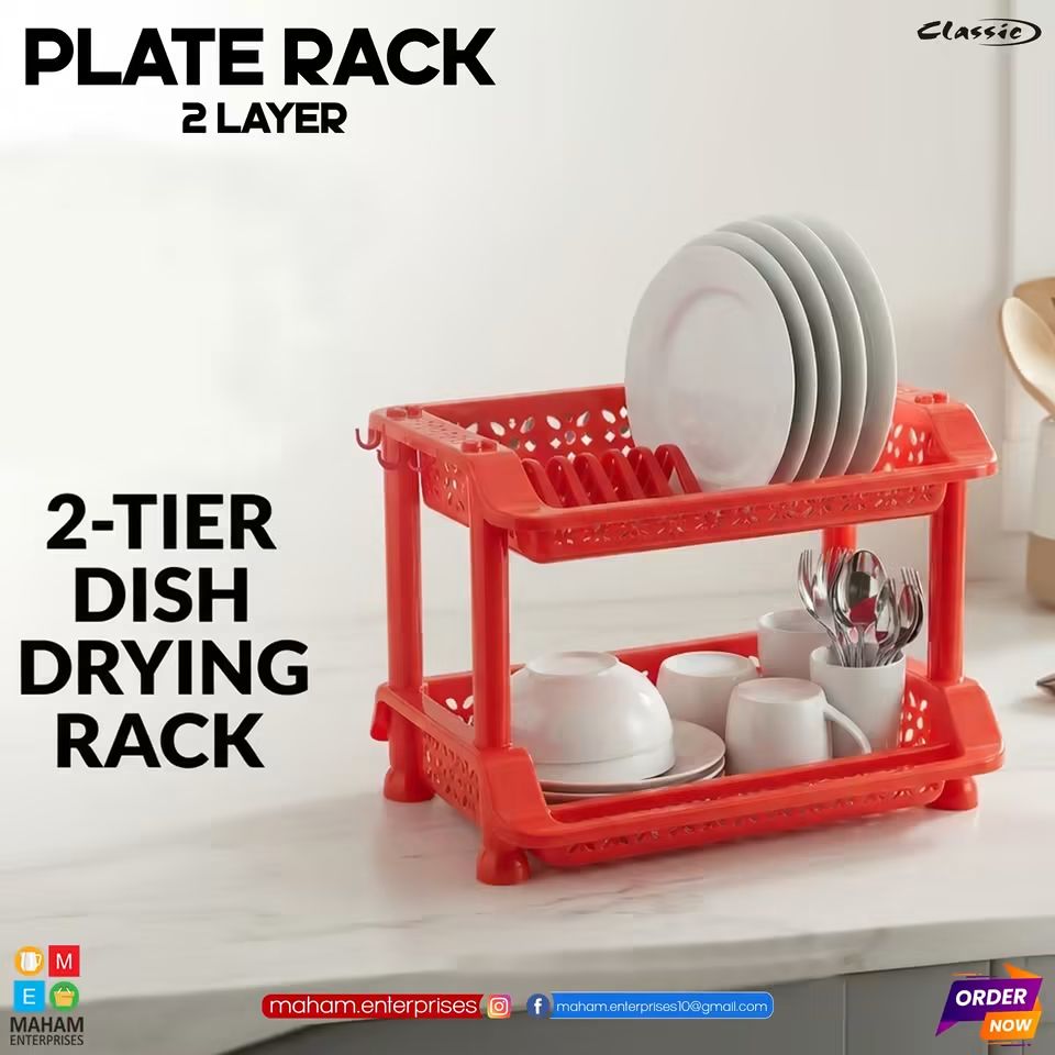 Classic 2-Tier Plate & Dish Drying Rack