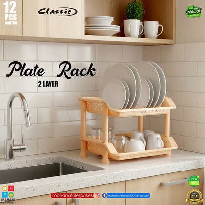 Classic 2-Tier Plate & Dish Drying Rack