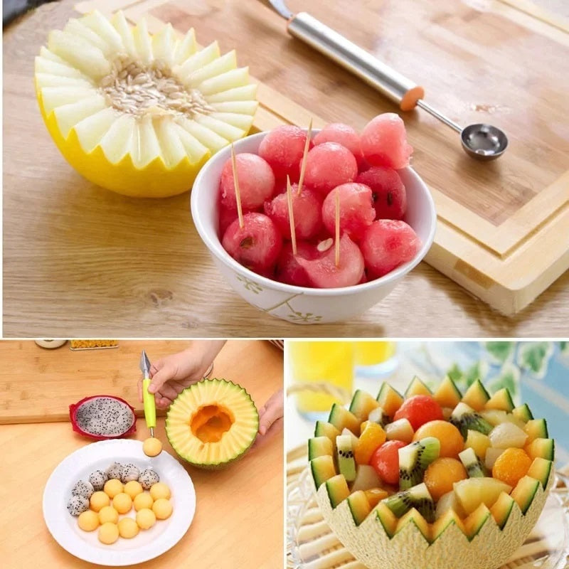 2-in-1 Melon Baller & Fruit Carving Tool