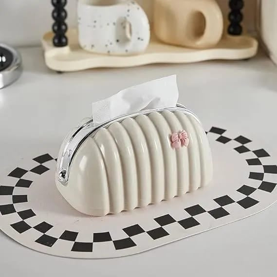 Handbag-Style Tissue Box with Spring Holder