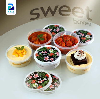 Beli Plastic Sweety Round Food Storage Boxes