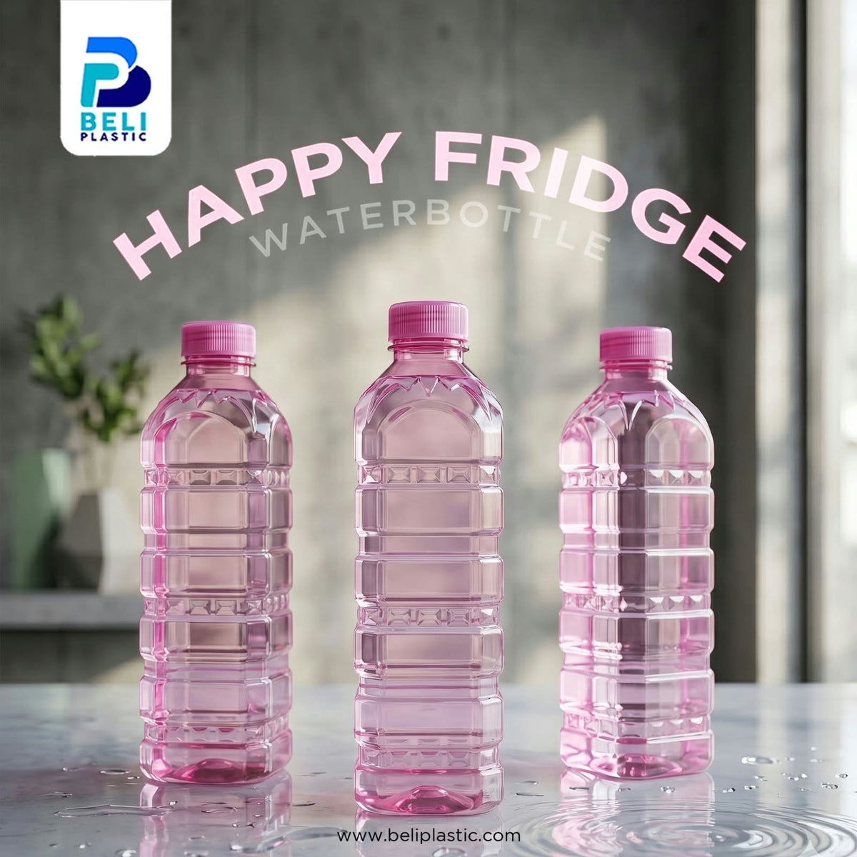Beli Plastic Happy Fridge Water Bottle