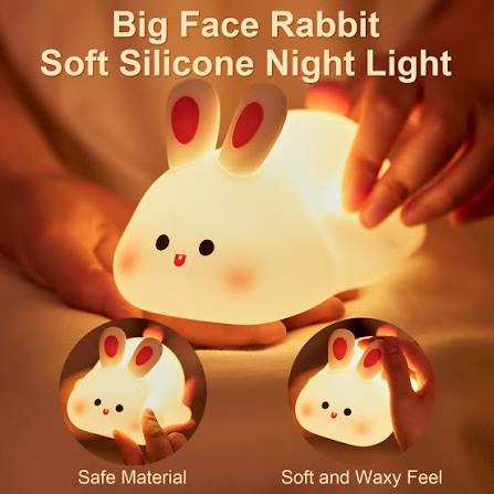Big Face Rabbit Soft Silicone Night Light