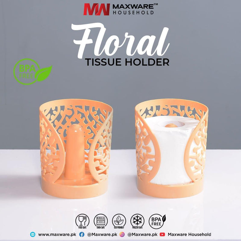 Floral Tissue Holder by Maxware Household