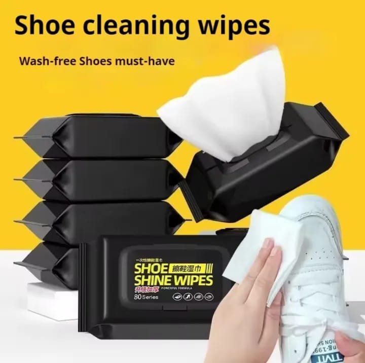 Shoe Shine Wipes – Wash-Free Shoe Cleaning Wipes | Pack of 80 Wipes